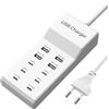 nongxiang Caricatore USB, 100 W, 10 porte, USB-C, adattatore multiuso, PD 20 W, caricatore rapido, compatibile con iPhone/Samsung/Xiaomi/Oppo/Google.