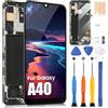 ARSSLY LCD Schermo per Samsung A40 Incell Display per Samsung Galaxy A40 A405F SM-A405F SM-A405S LCD Display Touch Screen Assembly con Riparazione Kit (5.9, Nero con Cornice)