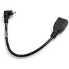 SYSTEM-S Micro HDMI (Maschio) all' Angolo Spina angolare 90 ° angolare a HDMI (Femmina) Ingresso Jack Cavo 22 cm