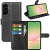 Fertuo Cover per Samsung Galaxy A57, Custodia Portafoglio Cover a Libro in Pelle Flip Case Sottile con Silicone Bumper, Fibbia Magnetica, Porta Carte e Kickstand, Nero