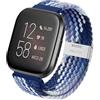 Hatolove Cinturino per Fitbit Versa 2, Elegante e Confortevole Elastico Traspirante Nylon con Fibbia Regolabile in Acciaio Inox