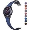 DEALELE per Samsung Gear S3 Frontier/Classic/Galaxy Watch 46mm / Galaxy 3 45mm / Huawei Watch 3/3 PRO/Huawei GT2 46mm, Cinturino di Ricambio in Tela Tessuto Pelle 22mm, Marina Militare
