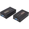 VBESTLIFE VGA Extender, Ripetitore Video da 300 Piedi Sul Cavo Ethernet, Fino a 100m, 1920x1440 a 60Hz, Mittente e Ricevitore, Supporto VGA, SVGA, XGA, UXGA (Spina europea)