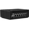 CWWK Mini PC N150 (Upgraded N100) Firewall Appliance, OPNsense Mini Computer with 6 Port i226-V 2.5GbE LAN, F5 Fanless Micro PC DDR5 8GB RAM 256GB NVMe SSD, USB Type-C, 3-Display