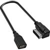 Voltvera AMI Adattatore Cavo MDI per Audi A1 A2 A3 A4 A5 A6 S6 A8 S8 R8 Q3 Q5 Q7 30 CM/11,81 Pollici Cavo AUX per Audio USB MMI Adattatore MP3 Multimedia Musica Interfaccia per VW TT VW Golf Passat