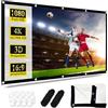 YushengTai Schermo per Proiettore da 120 Pollici, Schermo per Proiezione Full HD 16:9 4K, Schermo per Proiezione 3D Antirughe Pieghevole, Proiezione Fronte-Retro con Ganci, Corde, Schermo per Casa, Scuola