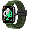 Hatolove Intrecciato Cinturino per Xiaomi Redmi Watch 5/4, Cinturino Magnetico in Nylon Solo Loop per Xiaomi Smart Band 9 Pro/8 Pro