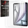 TECHGEAR Proteggi schermo in vetro temperato per iPad Air 11 2024 (3 pezzi) [durezza 9H] [chiarezza HD] [resistente ai graffi] [senza bolle] realizzate per Apple iPad Air 11 (M2) di sesta