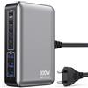 nongxiang Caricabatterie USB-C multiporta da 300 W, caricabatterie GaN a 8 porte, stazione di ricarica con 5 Type-C + 3 USB-A, adattatore PD da 100 W, compatibile con iPhone/Galaxy/Pixel/MacBook Pro/Dell