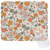 Ksriylm Tappetino per mouse quadrato retrò con motivo floreale, piccolo tappetino per mouse estetico con bordo cucito, boho, impermeabile, base in gomma antiscivolo, tappetino per mouse per ufficio e