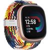 Hatolove Cinturino per Fitbit Versa 4, Cinturini in Elegante e Confortevole Elastico Traspirante con Fibbia Regolabile in Acciaio Inox per Fitbit Versa 4, Fitbit Versa 3, Fitbit Sense 2, Fitbit Sense