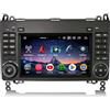 Erisin 8-Core 4GB+64GB Android 16 Autoradio GPS Navigatore per Mercedes Benz Classe A/B W169 W245 Sprinter Viano Vito per Crafter, 7 pollici Schermo Bluetooth CarPlay Android Auto DAB+ WiFi 4G USB RDS