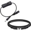 TASSFROO 2 cavi di prolunga DC con interruttore 12 V 24 V, spina femmina, cavo da 1 m con interruttore per strisce LED, fotocamera CCTV, router, interruttore a bilanciere intermedio nero, Plug & Play