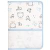 Filet - Copertina Libretto da ricamare Orsetto Kawaii, personalizzabile con ricamo a punto croce, Made in Italy, Azzurro