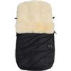 Kaiser 65420-25 Sacco termico per passeggino in lana d'agnello, Paat, colore: Nero