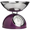 PREMIER Housewares 0807277 Bilancia da Cucina, 5 kg, con Ciotola in Acciaio Inox, Viola