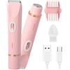 ECHOBUY Rasoio Elettrico Donna 2 in 1 Rasoio Intimo Donna e Trimmer Bikini USB-C Ricaricabile Impermeabile IPX7 per Corpo Viso Ascelle e Zona Bikini