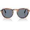 Persol Po3383s Occhiali Donna, Strisce nere e marrone/blu chiaro, 51 mm