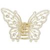 Blausky 6 Stück Haarklammer Metall Schmetterling,Glitzer Hair Clips Haarklammern mit Strasssteine Haarspangen Damen für Dünnes Dickes Haar,Haarstyling-Zubehör für Alltag Party Hochzeit,Gold