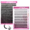 FADLASH Plateau de cils clusters individuels 40D, 100D (effet 3D) - Cils clusters wispy russes fluffy, extensions de cils individuelles (100D 0.07D 8-16mm, 40D 0.07D 8-16mm, set de 192+123 pièces)