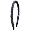 Alpenflüstern Cerchietto per capelli in stile bavarese, con perle effetto intrecciato, per Dirndl (grigio-blu) ADV138