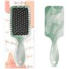 Myfsucce Spazzola per capelli da donna, spazzola districante massaggiante con motivo a vortice di marmo verde bianco, spazzola lisciante antistatica per capelli bagnati/asciutti