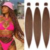 YDDM Capelli Per Treccine Africane Castano Chiaro Extension Treccine Texture Yaki Easy Install per Principianti 32 Pollici 3 Pezzi Capelli Leggeri e Naturali per Box Braids, Twist e Crochet