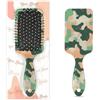 Myfsucce Spazzola per capelli da donna, spazzola districante massaggiante con motivo mimetico pesca verde, spazzola lisciante antistatica per capelli bagnati/asciutti