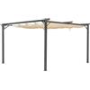 Megashopitalia Gazebo Pergola in Acciaio e Alluminio con Tetto Retrattile Impermeabile (3X4 MT)