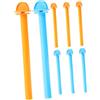 Toyvian 8Pezzi Posatoi per Uccelli in Plastica Gabbie Pappagalli Barrette per Uccelli Supporti per Facile Installazione e Design Sicuro Blu e Giallo