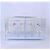 Pet's Solution - Gabbia Cova per Uccelli, Ideale per Allevamento e Predisposizione Modulare Verticale, con Divisori, Griglia e Vassoio Estraibili, Posatoi e 6 Mangiatoie (Zincata)