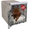 Explore Land - Copertura per gabbia per cani da 91 cm, in poliestere resistente, 1, 2, 3 porte, standard in metallo, recinto per cuccia per animali domestici (viola vintage)