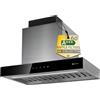 KOMPATIC Cappa Aspirante da Incasso Kompatic Riva 60 KRV60SI, 60 cm, 800 m³/h, Motore Brushless, Classe A+++, Filtri Baffle, Controllo Touch, 3 Velocità + Boost e Super Boost, Acciaio inox, 60 cm