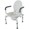 Mobiclinic, Sedia con wc, Marchio europeo, Anziani, Pieghevole, Braccioli, Seduta ergonomica, Water per disabili, Piedini antiscivolo