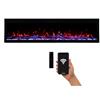 WEKA FIREPLACE Camino elettrico Weka Fireplace 68E WiFi, da parete e da incasso - potenza 750 W/1500 W, 13 colori di retroilluminazione, effetti fiamma regolabili, protezione contro il surriscaldamento (173 cm)