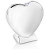 Brillibrum Salvadanaio a forma di cuore, argentato, anti-ossidazione, per matrimonio, salvadanaio a forma di cuore, per battesimo (cuore, incisione fino a 25 caratteri)