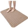 HOME ZEN HOUSEHOLD LINEN TAPPETO DOCCIA VASCA ANTISCIVOLO CON VENTOSE 100% PVC PLASTICA QUALITà COMFORT - ANTIMUFFA - SICUREZZA PER BAMBINI E ANZIANI 70x36 cm Beige