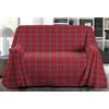 SpazioTessile Copritutto Arredatutto Telo arredo Copridivano Copriletto Fantasie Montagna Letto Divano 100% Puro Cotone Misure Maxi (Kilt Rosso, 300x300)