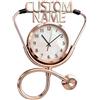ASD Jewerly Orologio a tema stetoscopio personalizzato Regalo medico infermiera, stampa piatta 2D nome personalizzato stetoscopio orologio da parete decorazione della casa
