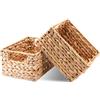 Decorasian - Cesto portaoggetti in giacinto d'acqua, intrecciato, zostera, rettangolare