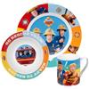United Labels Sam - Set da colazione per bambini, 3 piatti, ciotola e tazza in porcellana