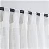 VOILYBIRD Tende in lino per soggiorno con passanti per finestra, extra lunghe, 132 x 274 cm, colore: bianco sporco