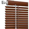 AJTXCSFOQL Senza Foratura Tende Veneziana in alluminio 120 135 118 104 98 cm, 25mm Veneziane da Interno/Esterno per Finestre, Protezione dalla luce e ai raggi solari, Kit di montaggio incluso(Marrone chiaro)