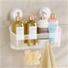 TAILI Mensola Doccia con Ventosa Senza Foratura Scaffale Organizzatore da Bagno a Parete per Shampoo, Lavaggi per il Corpo Portasapone Doccia da Appendere