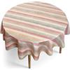 DecoMeister Tovaglia Ø 140 cm - Copritavolo Antimacchia e Lavabile - Tela Incerata Rotonda per Tavolo Cucina e Giardino - Impermeabile e Idonea per Alimenti - Colorati a Spina di Pesce