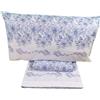 IL BOTTEGONE Completo Lenzuola Matrimoniali Cotone - Misura Maxi - Completo Matrimoniale 2 Piazze Venere - Set Lenzuola Matrimoniale (Azzurro G504)