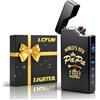 LcFun Regalo per la Festa del Papà, accendino elettrico, regalo per la Festa del Papà, accendino ad arco USB ricaricabile, accendino al plasma elettrico, regali personalizzati per uomini