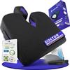 Healthfix Cuscino per sedile a cuneo, ortopedico in memory foam e cuscino per auto, ergonomico, per ufficio, guida e casa, migliora la postura e allevia il dolore alla schiena, all'anca e al coccige