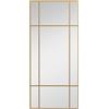 HOMCOM Specchio Moderno Stile Finestra, Specchiera da Camera e Soggiorno con Montaggio Verticale e Orizzontale, 110x50cm, Oro