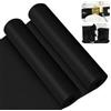 FoiiLiio 2 Pezzi Runner da Tavolo in Tessuto Non Tessuto FoiiLiio 30 cm x 25 m Nero Decorazione da tavolo Rotolo runner Decorativo da tavola per matrimoni, battesimi, comunioni